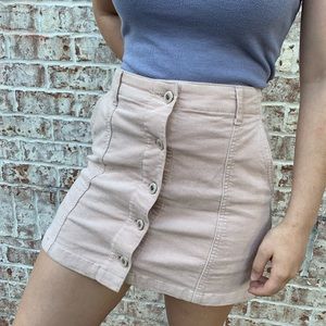 Baby Pink Corduroy Skirt